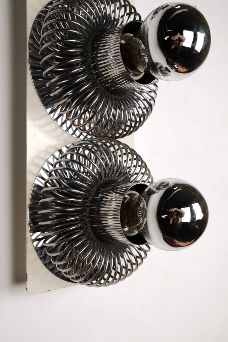 Grande applique à ressorts, Philippe Rogier pour Oxar, France, 1970s