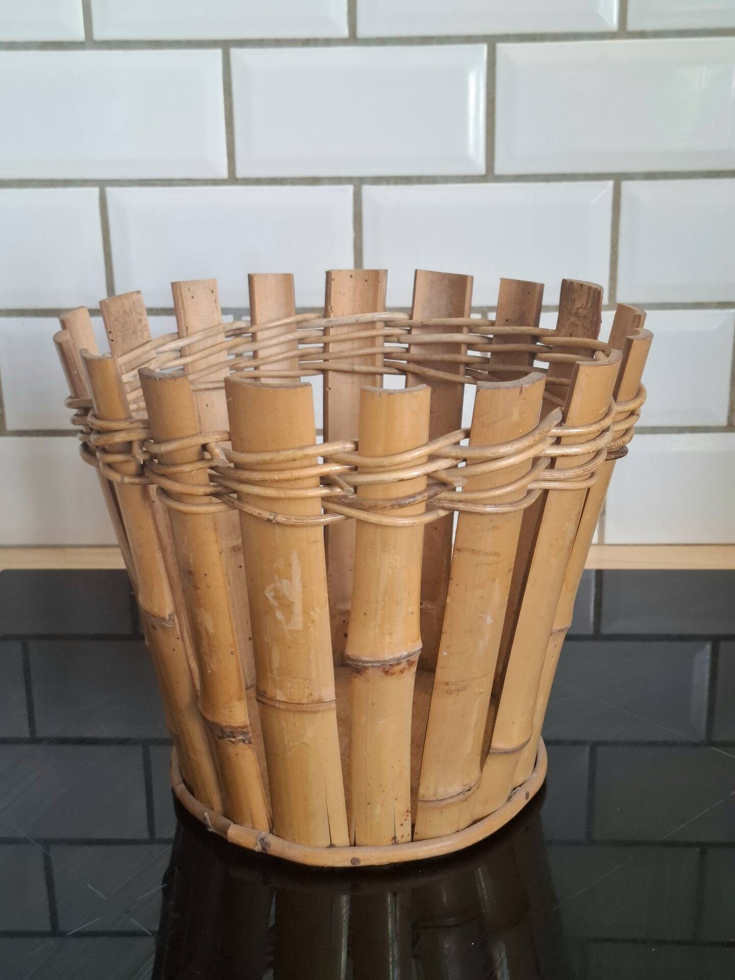 Bamboo cache pot