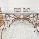 Vintage Provencal French Dining Table and 6 Chairs