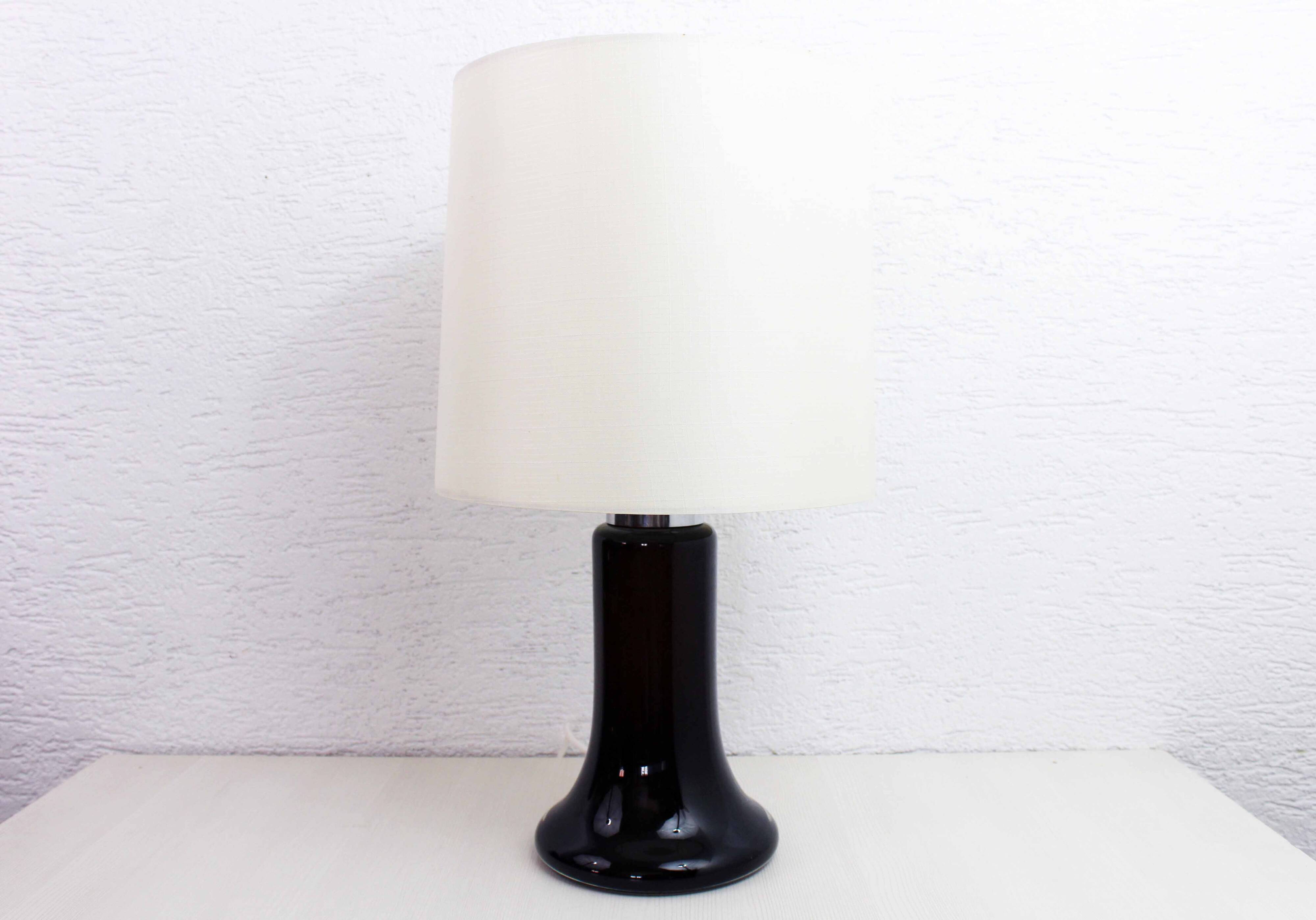 Limburg lamp base in black glass