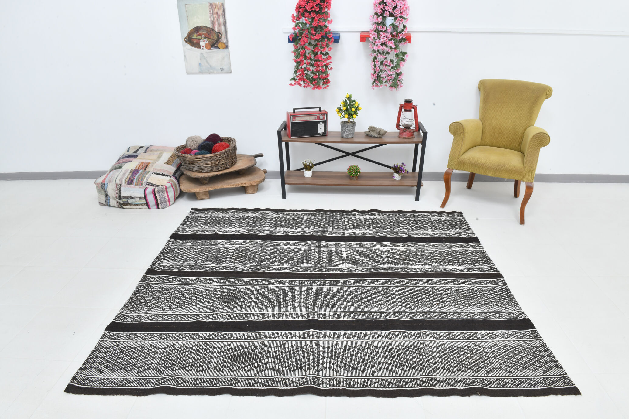 6x8 minimalist modern bohemian vintage rug 240x190cm