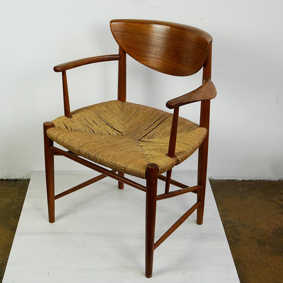 Pair of teak armchairs model 317 by Peter Hvidt for Soborg Mobler Denmark