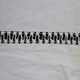 Antique linen sheet with a strip of embroidery with flanges 2.20x 3.20 m