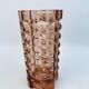 Large pink glass vase in Art Deco style