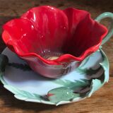 Coffee cup with its under cup, Franz porcelain