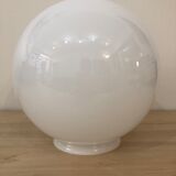 White globe glass pendant lamp