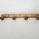 Vintage wooden wall coat rack in bamboo style (4 hooks) 50s 60s