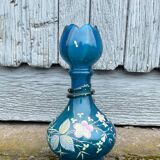 vintage vase painted in satin blue