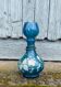 vintage vase painted in satin blue