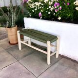Traditional Moroccan bench in wood and wire weaving