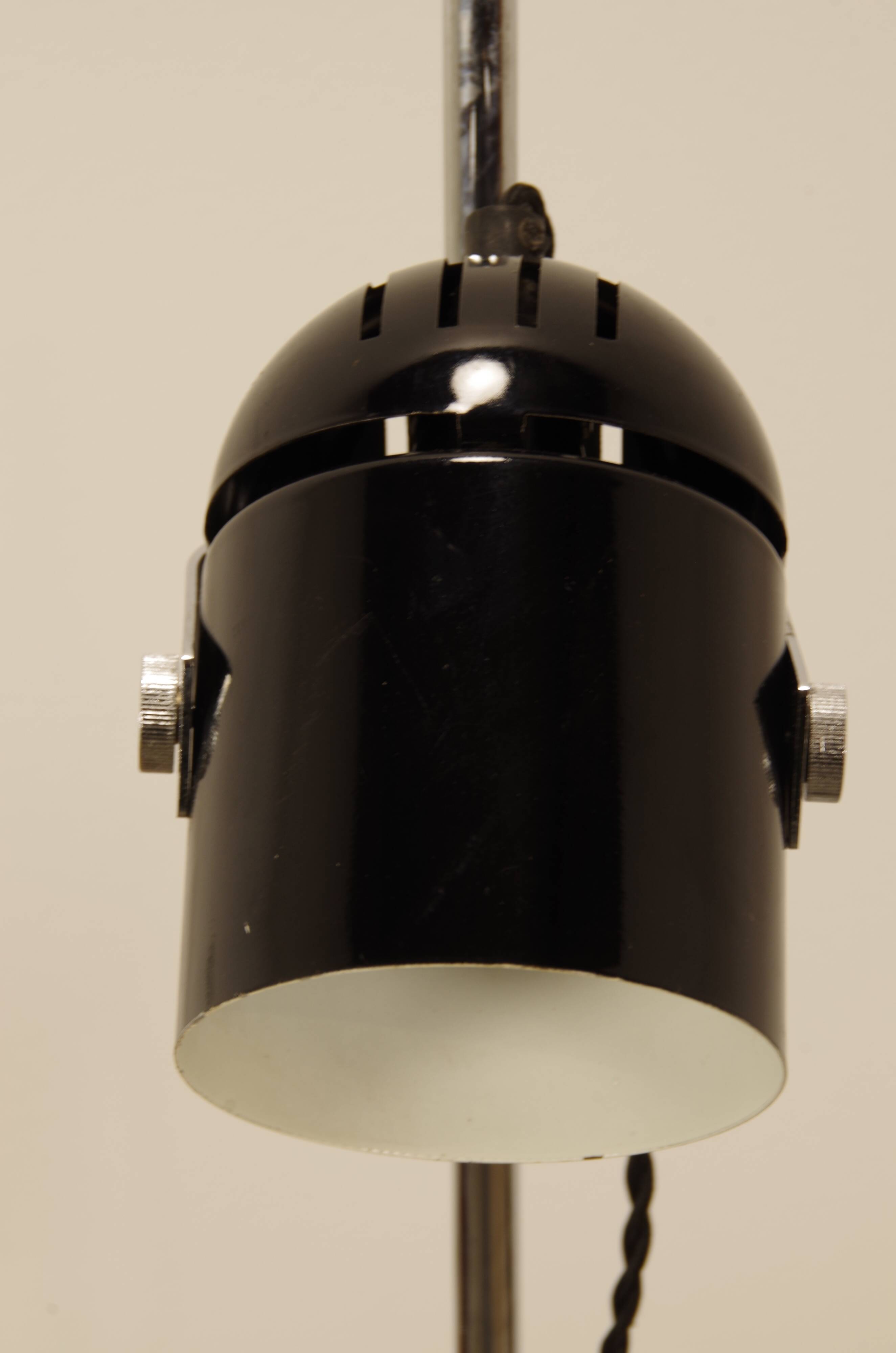 Vintage floor lamp with black spotlight