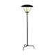Lampadaire tripode de forme réverbère en fer et verre