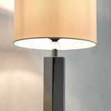 Hexagonal chrome column lamp from the 80s