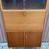Secretary desk with flap Scandinavian desk Mid-century vintage 1970