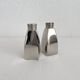 Vintage chrome metal salt and pepper shakers