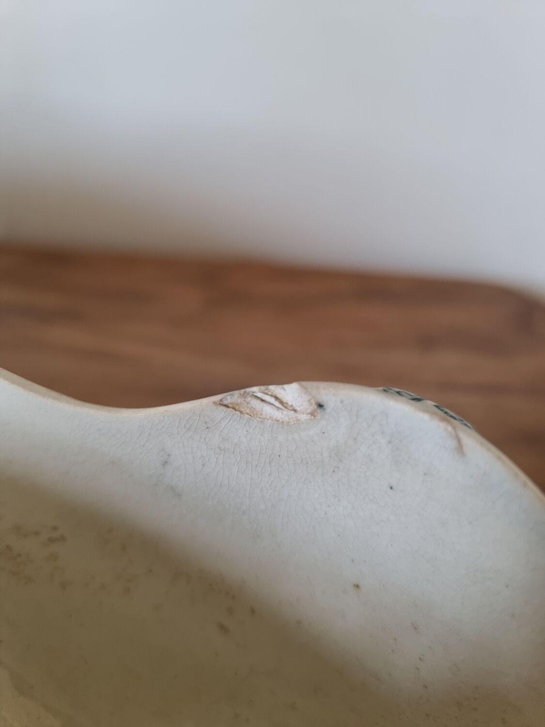 Late 18th century St Amand gravy boat in iron earth