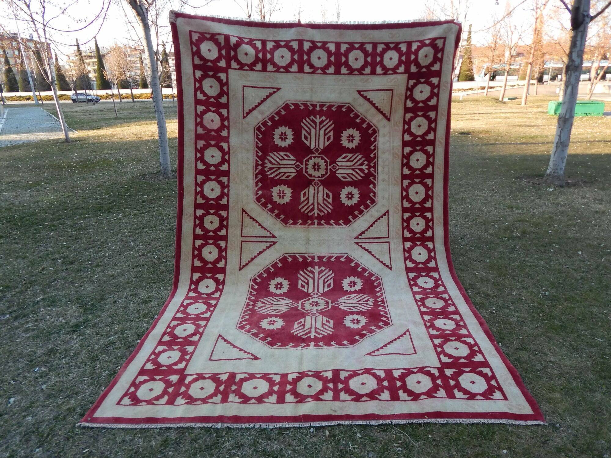 Vintage Turkish rug handmade 199x310 cm