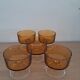 5 amber Luminarc goblets from the 1980s