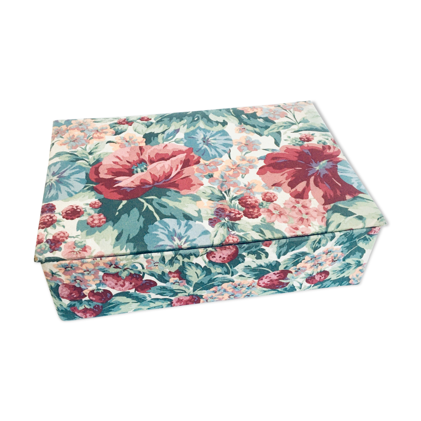 Boîte tissu fleuri