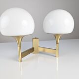 Italian Brass and Opaline Wall Sconce Sciolari, 1960s