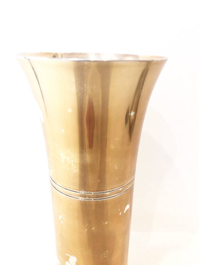 Silver metal vase BSF Germany, 1970
