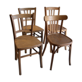 Chaises bistrot dépareillées (Lot de 4) – circa 50