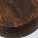 Large handcrafted solid wooden bowl in wabi wabi style, France ca. 1950