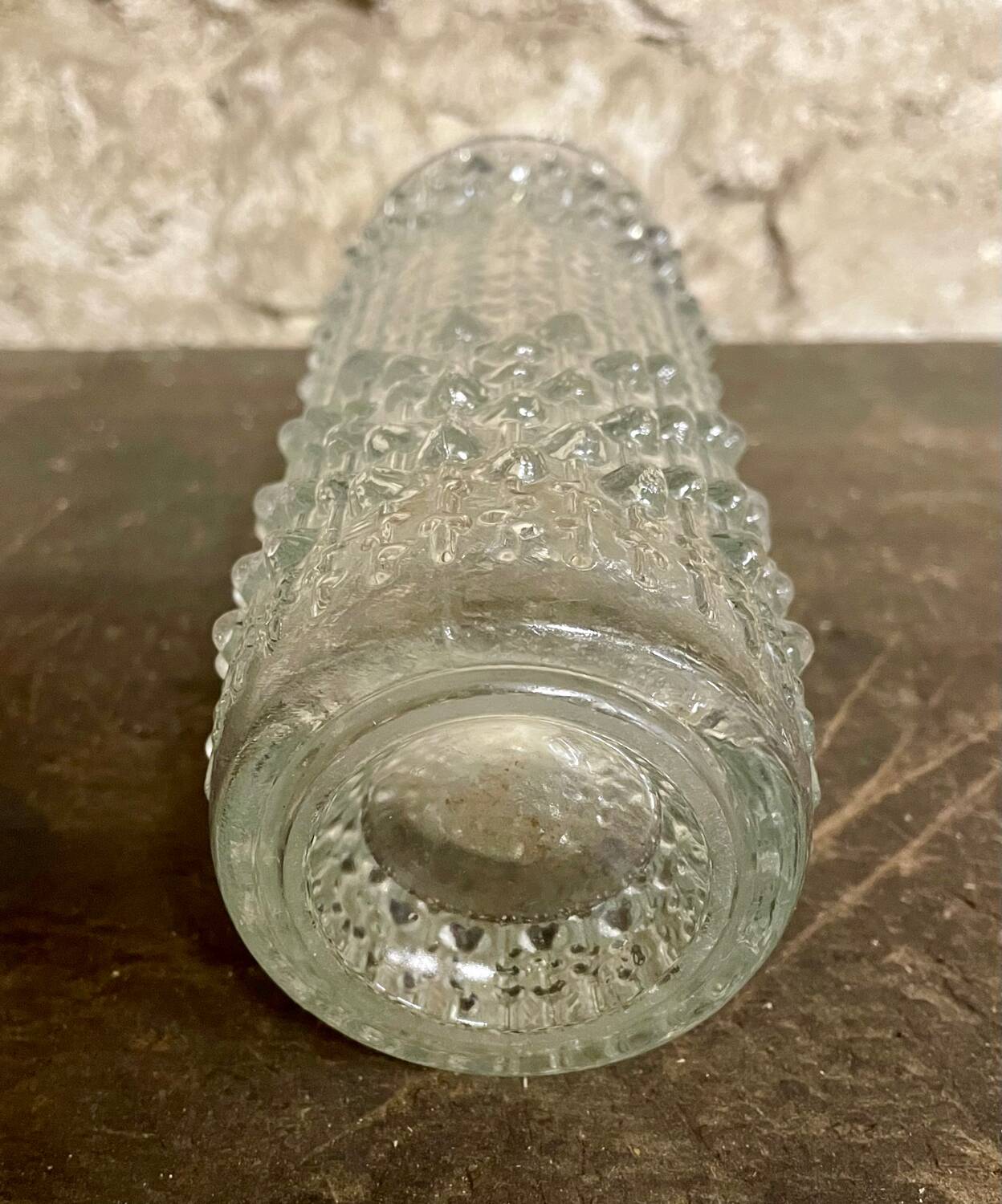 Vintage molded glass vase – Sklo Union (Czechoslovakia), 1960s/