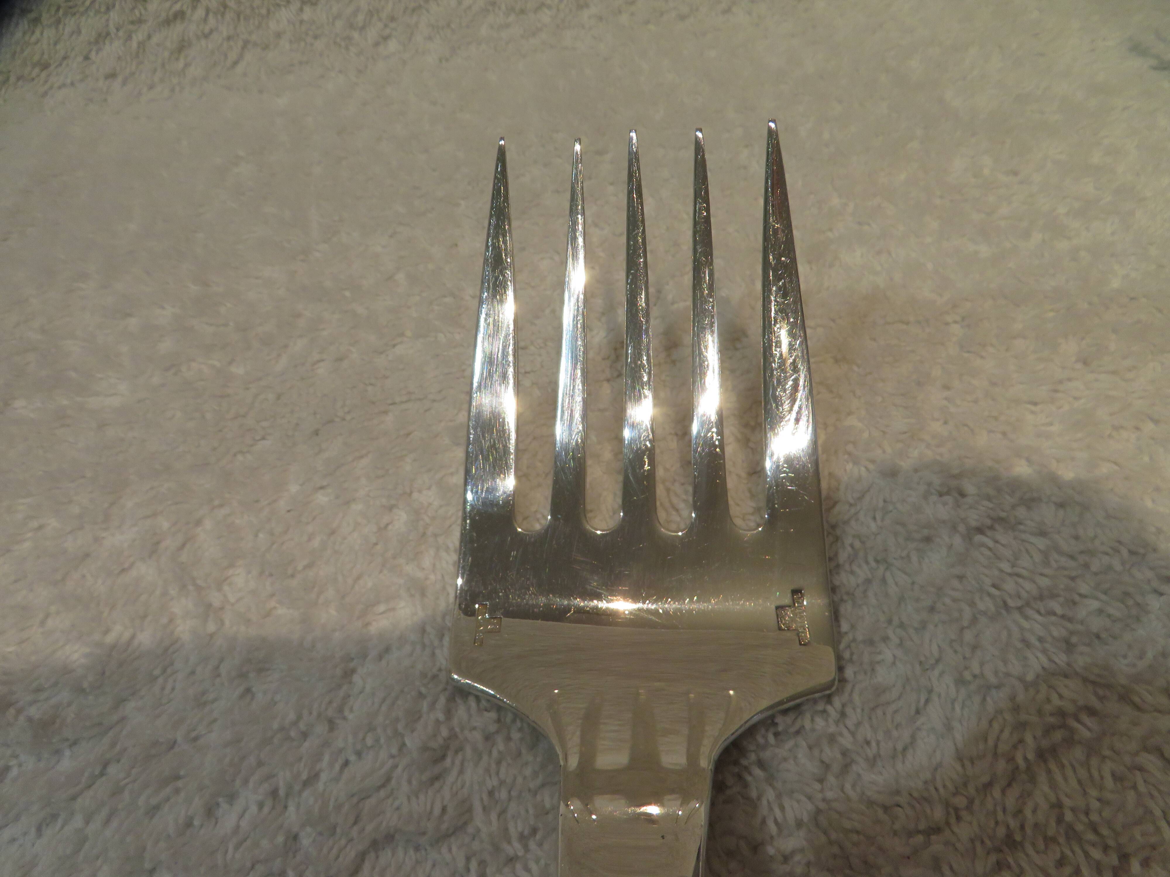 Christofle Concorde silver-plated fish serving fork