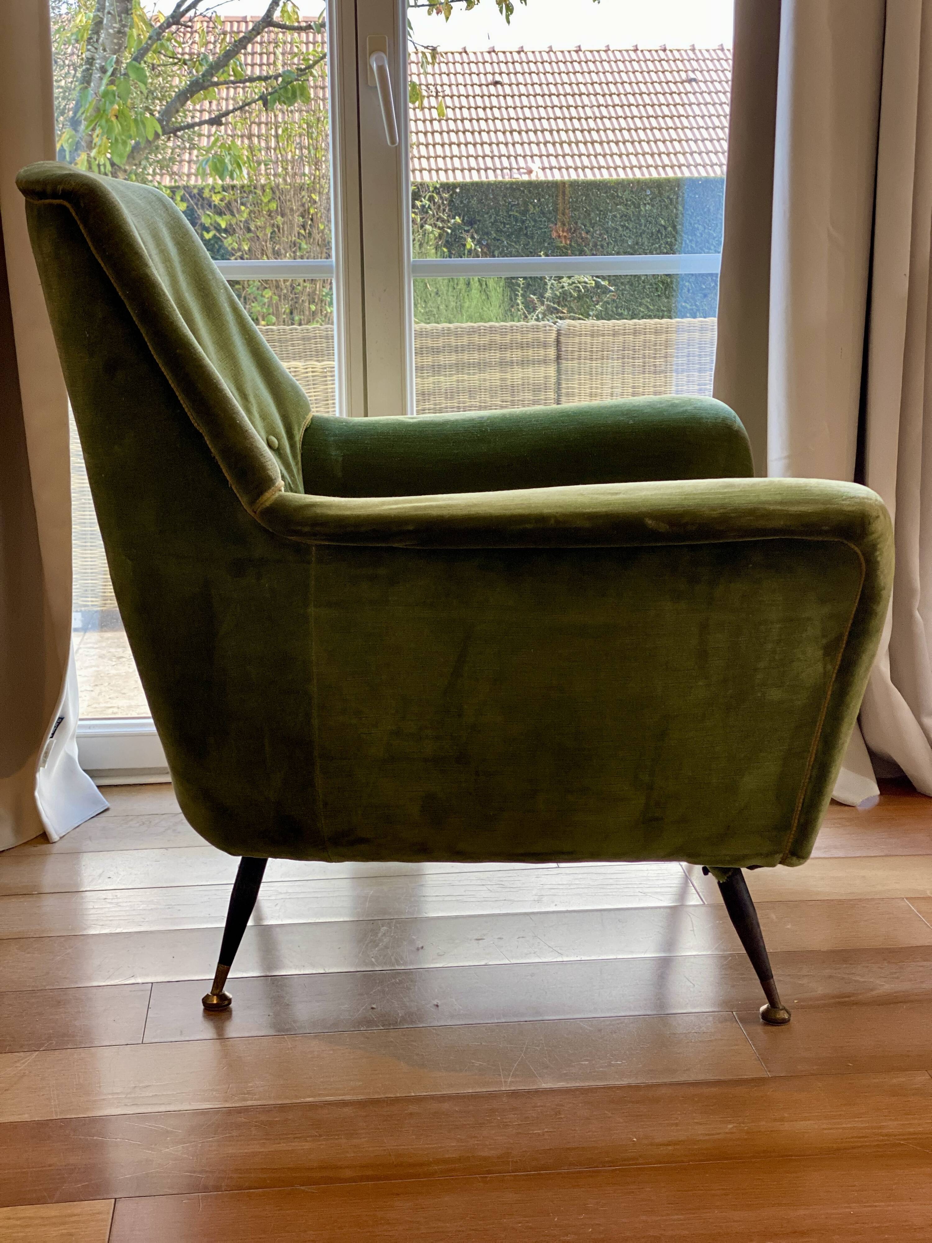Suite de 2 fauteuils de style Gio Ponti - Suite de 2 fauteuils de style Gio Ponti