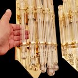 Venini wall lamps glass murano structure gold Italy 90s