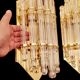 Venini wall lamps glass murano structure gold Italy 90s
