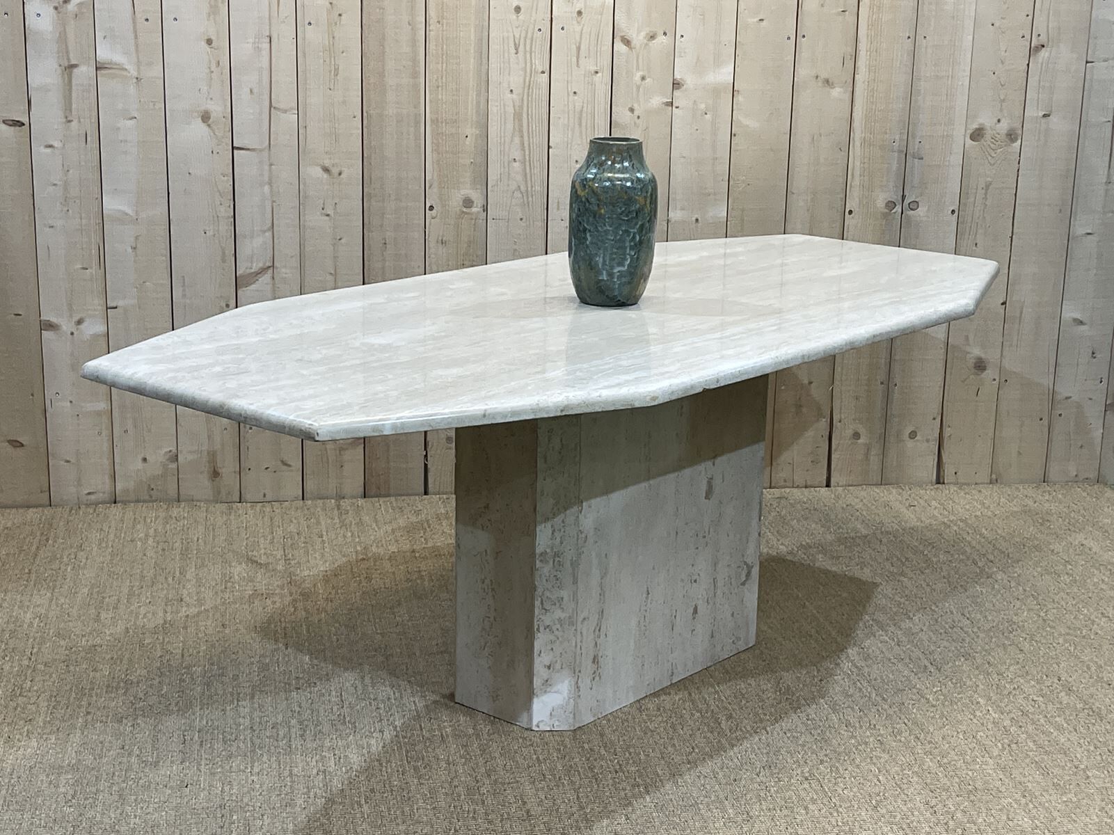 Travertine table from the 1970s from Roche Bobois