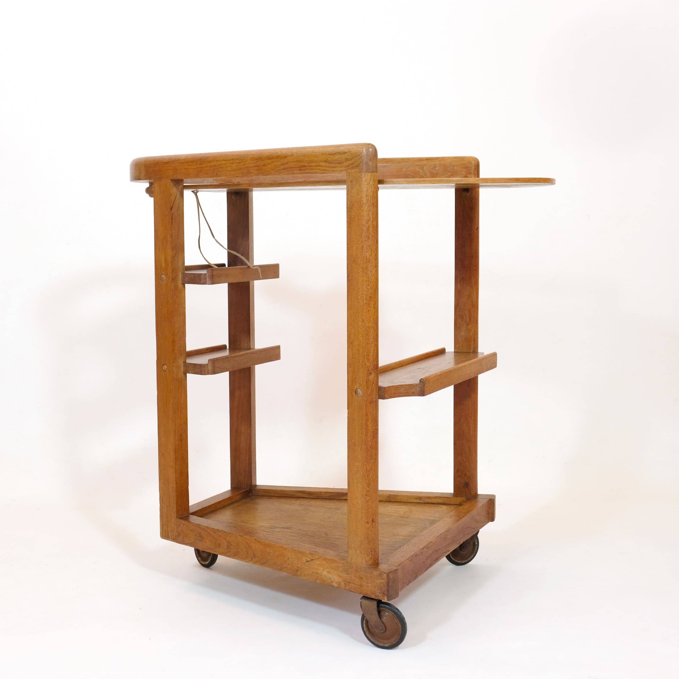 Guillerme et Chambron, serving trolley with removable tray, Votre Maison, 1960s.