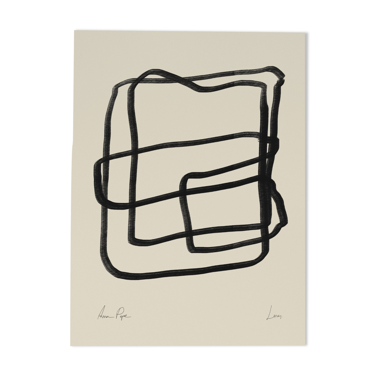 Lignes abstraites impression giclée, 50x70cm