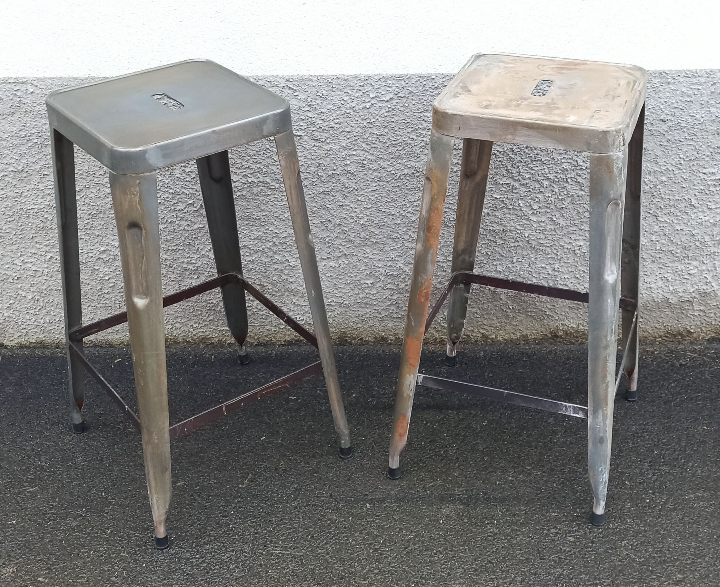 Pair of metal stools