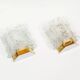 Pair of brass and glass wall lamps by Doria Leuchten