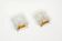 Pair of brass and glass wall lamps by Doria Leuchten