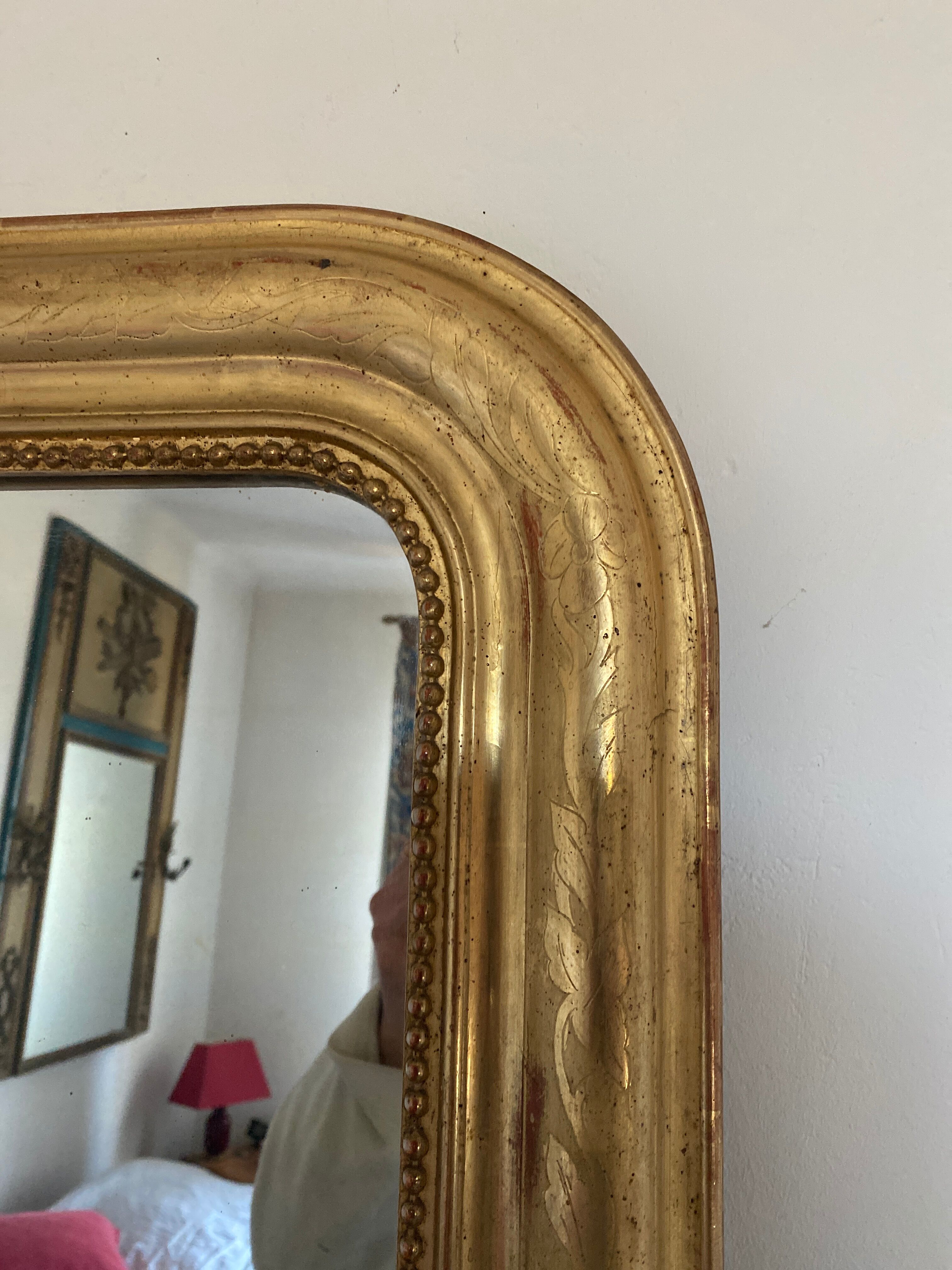 Mirror louis Philippe dore 110x90