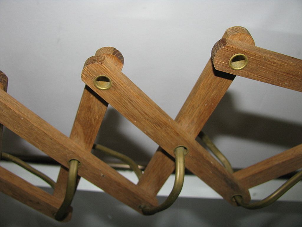 Applique murale/lampe à ciseaux. Holz Teak , Linus Bopp Limbach. Années 1970