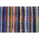 Tapis kilim vintage turc Oushak fait main en laine et coton bleu