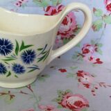 Saucière Badonviller modèle francine fleurs bleues et vertes au pochoir