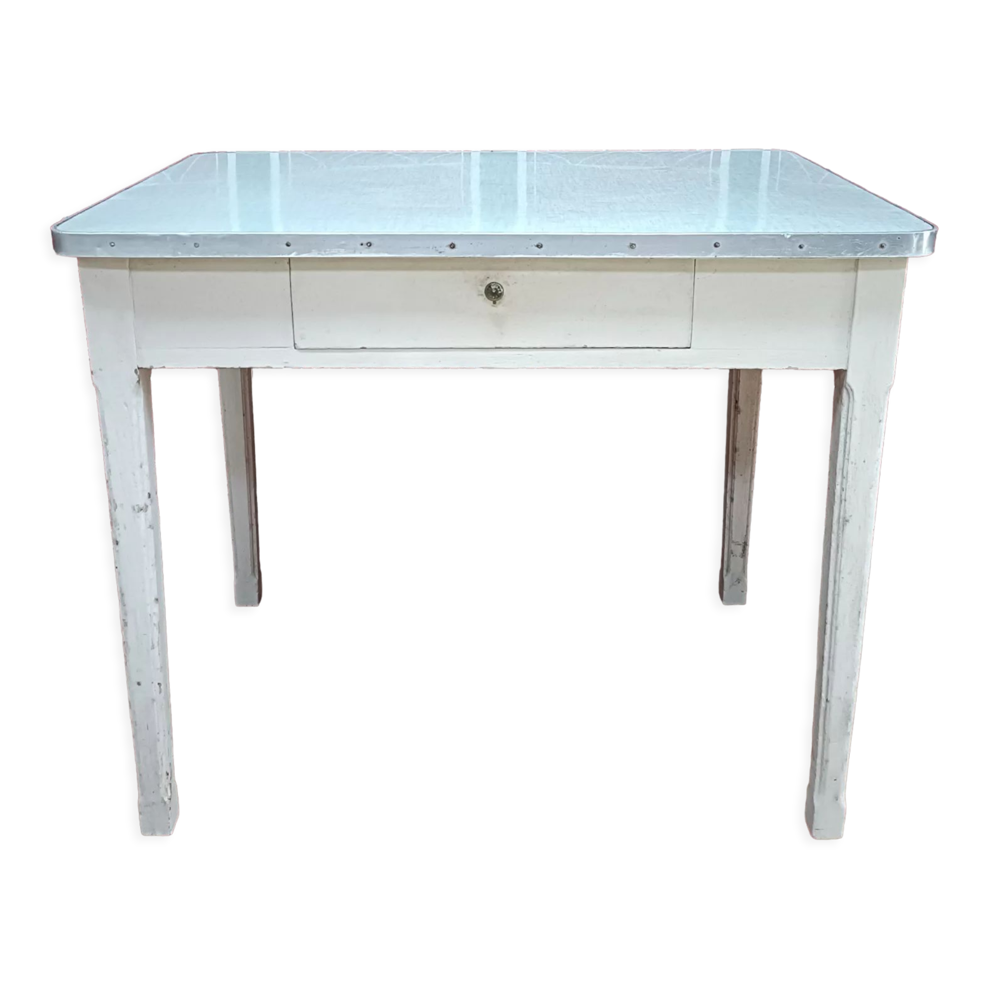 Vintage formica and wood table, 50s