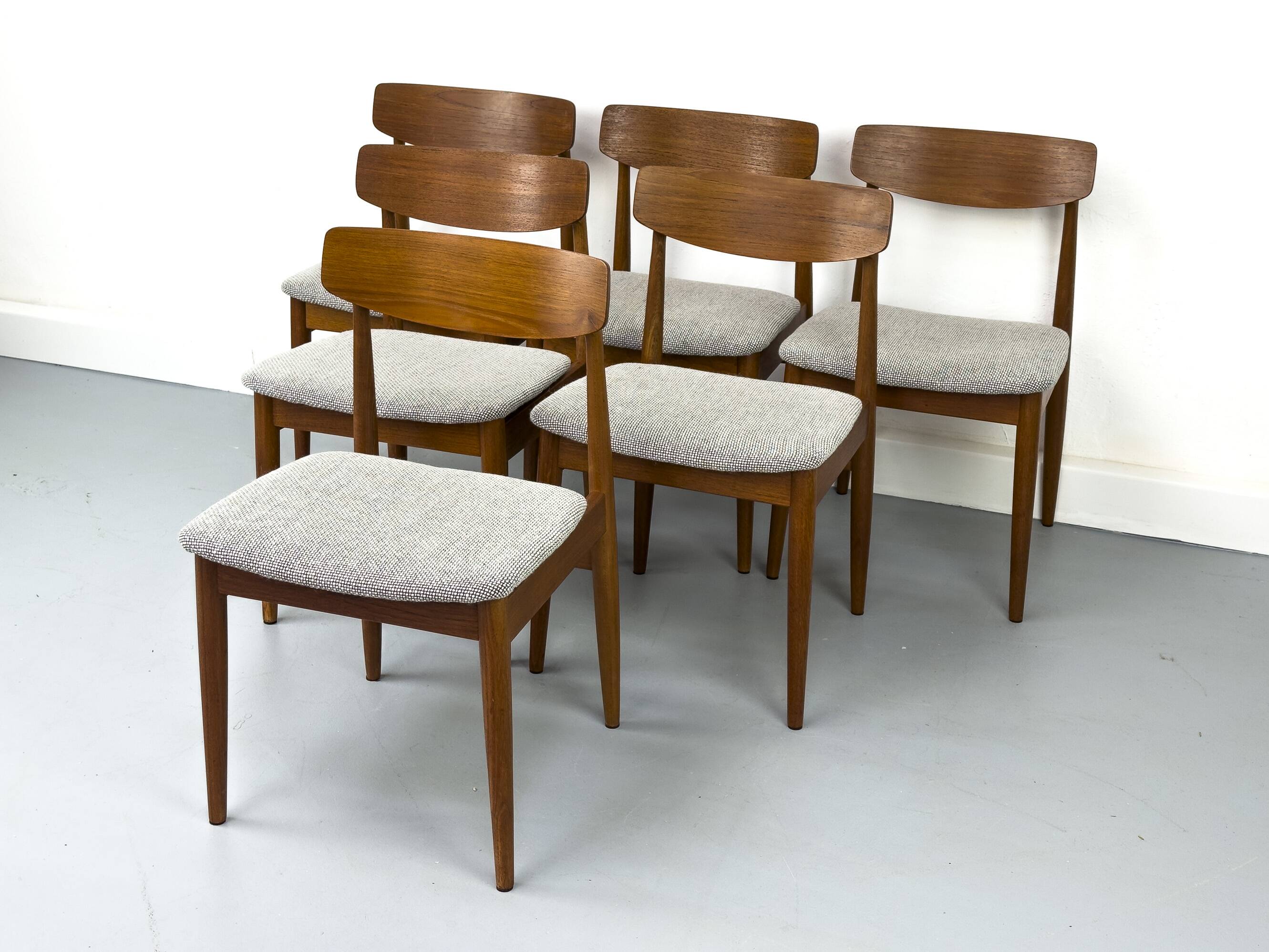 Teak and wool dining chairs by Casala, 1960s, set of 6