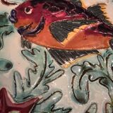 Cerart Monaco Round Plate on Small Foot Enamelled Ceramic circa 1950