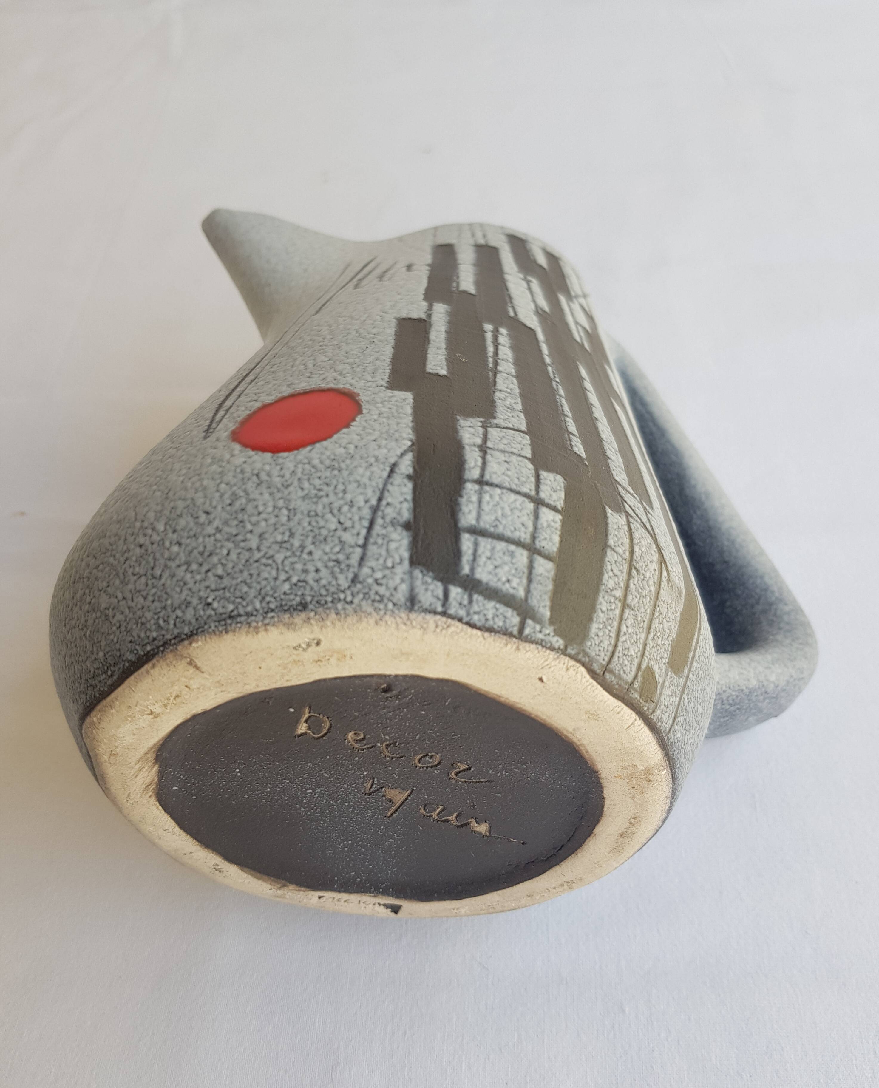 Ceramic pitcher Francois Caleca Vallauris 1950s