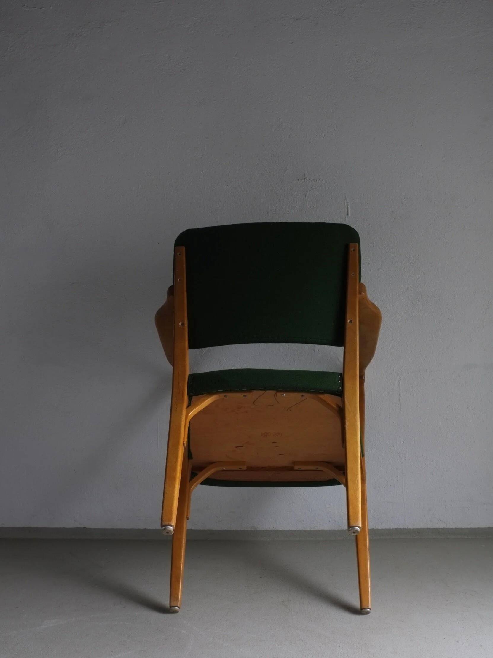 Green beechwood armchair | Nordiska Kompaniet | Sweden | 1940s
