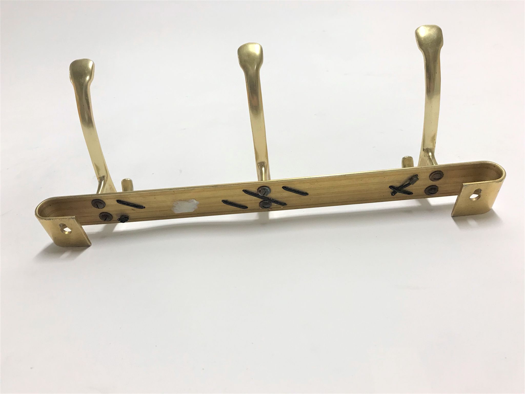 Vintage brass coat rack, 1970s