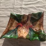 Vintage vallauris style glazed ceramic fruit cup