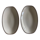 Pair of Siena KMK glazed stoneware dishes, Scandinavian, 1965.